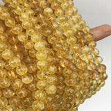 Natural Citrines Stone Beads 6/8/10mm Round Yellow Crystal Beads