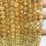 Natural Citrines Stone Beads 6/8/10mm Round Yellow Crystal Beads