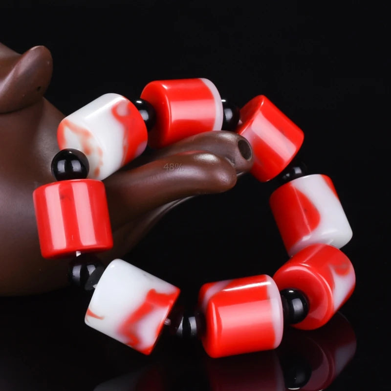 Natural Jade Beads Bangle Bracelet Charm Jewelry for Women