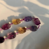 Natural Fluorite PIXIU Beads Bracelet Stretch Crystal