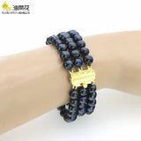Freshwater Pearl 3-Row Bracelet 7-8mm Women's Jewelry Gift