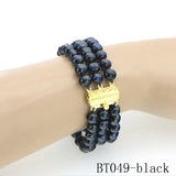 Freshwater Pearl 3-Row Bracelet 7-8mm Women's Jewelry Gift