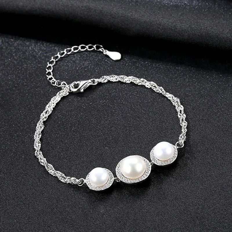 Natural Freshwater Round Pearl Bracelets - Pearl Jewelry Women Bracelet Pearls