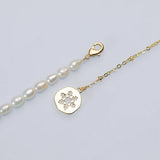 Freshwater Pearl Necklace with Flower Pendant for Women