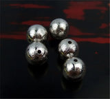 Gibeon Iron Meteorite Moldavite Silver Beads 6mm-12mm
