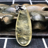 Rutilated Quartz Necklace Pendant Jewelry 40x16x9mm