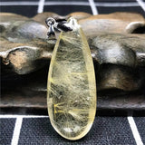 Rutilated Quartz Necklace Pendant Jewelry 40x16x9mm
