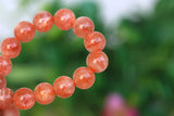 Golden Strawberry Quartz Crystal Bracelet Women Bead Stretch Bracelet