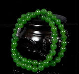 Green Jadeite Beads Necklace Lucky Charm Jewelry for Women Men