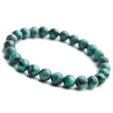 Green Emerald Crystal Round Beads Bracelet 7-10mm Gemstone Women Stone AAAAA