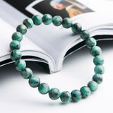 Green Emerald Crystal Round Beads Bracelet 7-10mm Gemstone Women Stone AAAAA