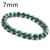 Green Emerald Crystal Round Beads Bracelet 7-10mm Gemstone Women Stone AAAAA
