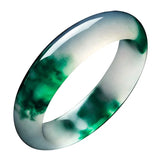 Green Jade Bangle Bracelet Charm Hand-Carved Amulet