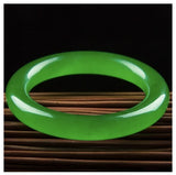 Natural Green Jade Bangle Bracelet Charm Jewellery for Women Her Men