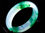 Green Jade Bangle Bracelet Charm Hand-Carved Amulet