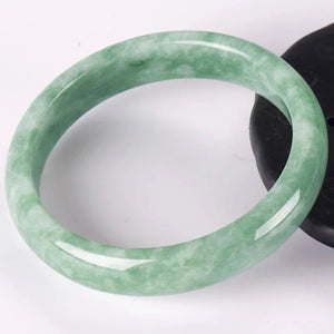 Natural Green Jade Bangle Bracelet Hand-Carved Charm Jewelry Men Women Lucky