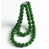 Natural Green Jade Beaded Necklace Women Charms Jewellery