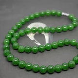 Natural Green Jade Beaded Necklace Women Charms Jewellery