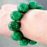 Green Jade Bracelet Men Women Burma Emerald Bangle Jades Stone Amulet