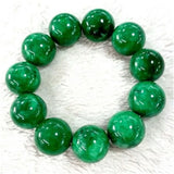 Green Jade Bracelet Men Women Burma Emerald Bangle Jades Stone Amulet