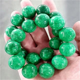 Green Jade Bracelet Men Women Burma Emerald Bangle Jades Stone Amulet