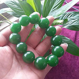 Green Jade Bracelet Women Men Fine Jewelry Bangle Real Jades Stone Beads