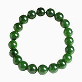 Green Jade Bracelet Hetian Jades Round Stone Beads Bangle