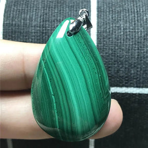 Green Malachite Chrysocolla Necklace Pendant Jewelry Silver Crystal