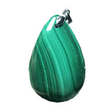 Green Malachite Chrysocolla Necklace Pendant Jewelry Silver Crystal
