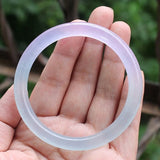 Green Purple Jade Bangle Bracelet Hand-Carved Jewelry for Women Men