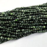 Natural Green Seraphinite Faceted Round Small Necklace Bracelets Beads 06390