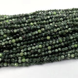 Natural Green Seraphinite Faceted Round Small Necklace Bracelets Beads 06390