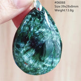 Natural Green Seraphinite Heart Pendant Gemstone Necklace AAAAA