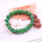 Green Strawberry Quartz Crystal Beads Bracelet 7-10mm
