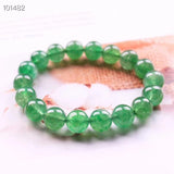 Green Strawberry Quartz Crystal Beads Bracelet 7-10mm