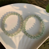 Green Strawberry Quartz Crystal Round Beads Bracelet 7mm 8mm