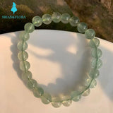 Green Strawberry Quartz Crystal Round Beads Bracelet 7mm 8mm