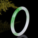 Green Jade Bangle Bracelet Carved Charm Jadeite for Men Women