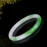 Green Jade Bangle Bracelet Carved Charm Jadeite for Men Women