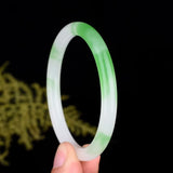 Green Jade Bangle Bracelet Carved Charm Jadeite for Men Women
