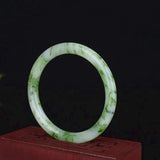 Green Jade Bangle Bracelet Chinese Charm Jewelry Hand-Carved Men Women Gift