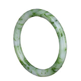 Green Jade Bangle Bracelet Chinese Charm Jewelry Hand-Carved Men Women Gift