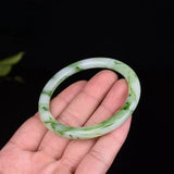 Green Jade Bangle Bracelet Chinese Charm Jewelry Hand-Carved Men Women Gift