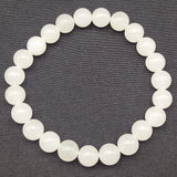 Hetian Jade Bracelet 8mm 10mm Round Beads Gemstone Jewelry for Women