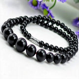 Natural Jade Beaded Chokers Necklaces For Women Real Chalcedony Stone