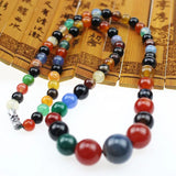 Natural Jade Beaded Chokers Necklaces For Women Real Chalcedony Stone