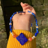 Natural LAPIS Pendant Necklace Gemstone Women Healing AAAAA High Jewelry