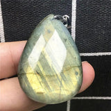 Labradorite Pendant Necklace Crystal Beads Silver Moonstone Stone AAAAA