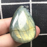 Labradorite Pendant Necklace Crystal Beads Silver Moonstone Stone AAAAA