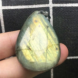 Labradorite Pendant Necklace Crystal Beads Silver Moonstone Stone AAAAA